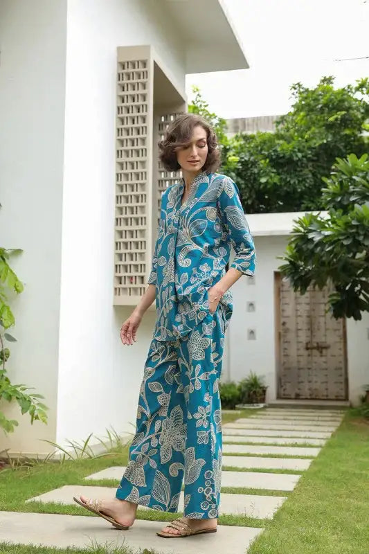 Frosted Floral Cotton Co-ord Set