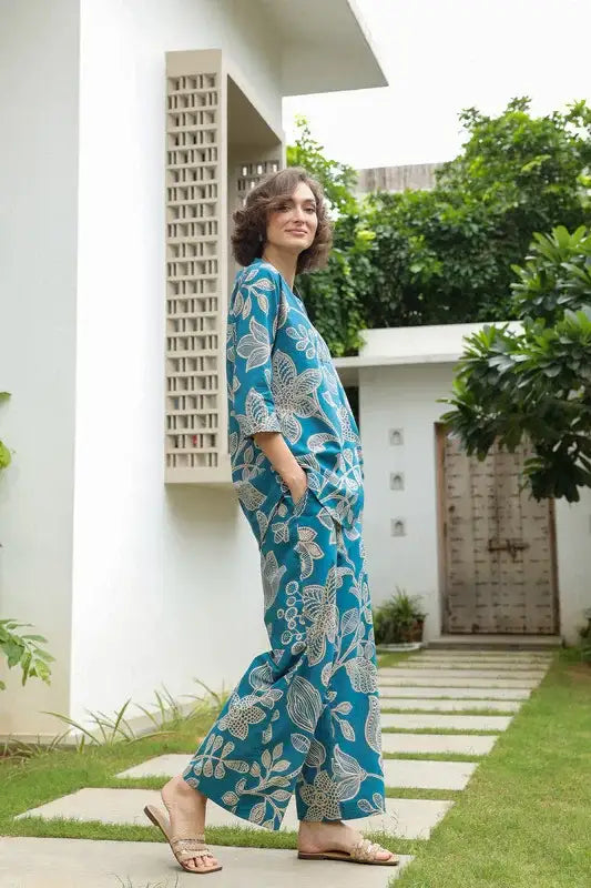 Frosted Floral Cotton Co-ord Set