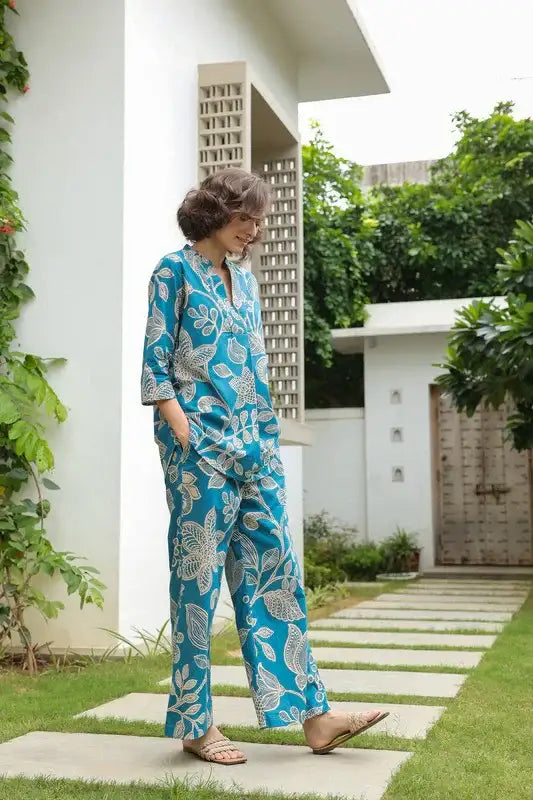 Frosted Floral Cotton Co-ord Set