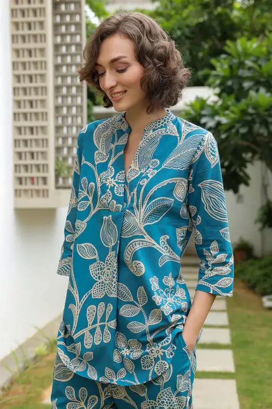 Frosted Floral Cotton Co-ord Set