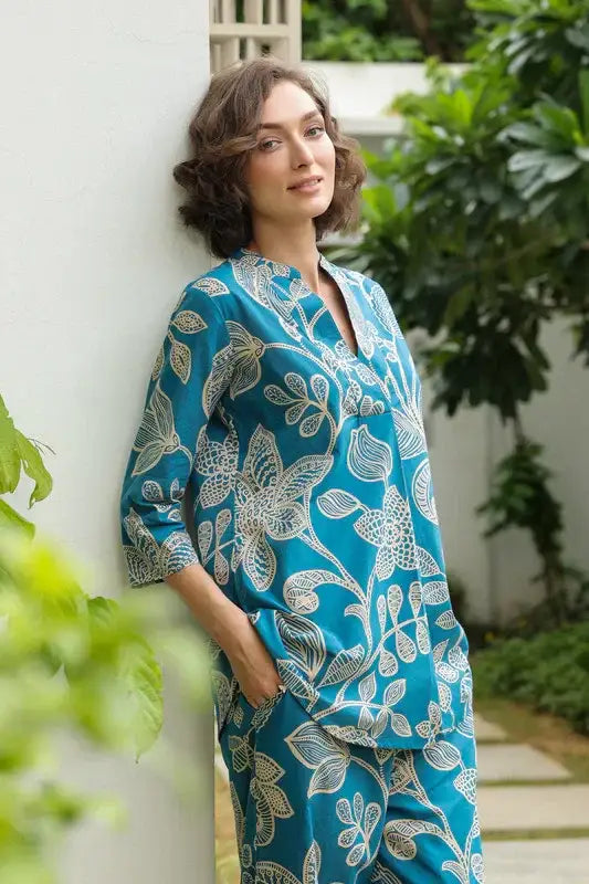 Frosted Floral Cotton Co-ord Set