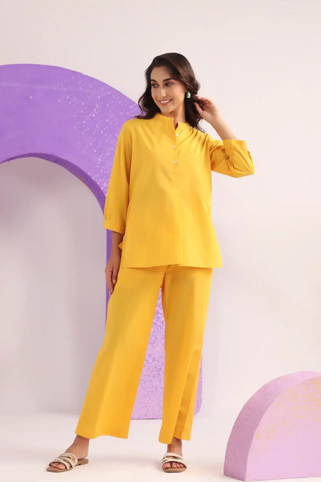 Yellow Mellow Cotton Co-ord Set