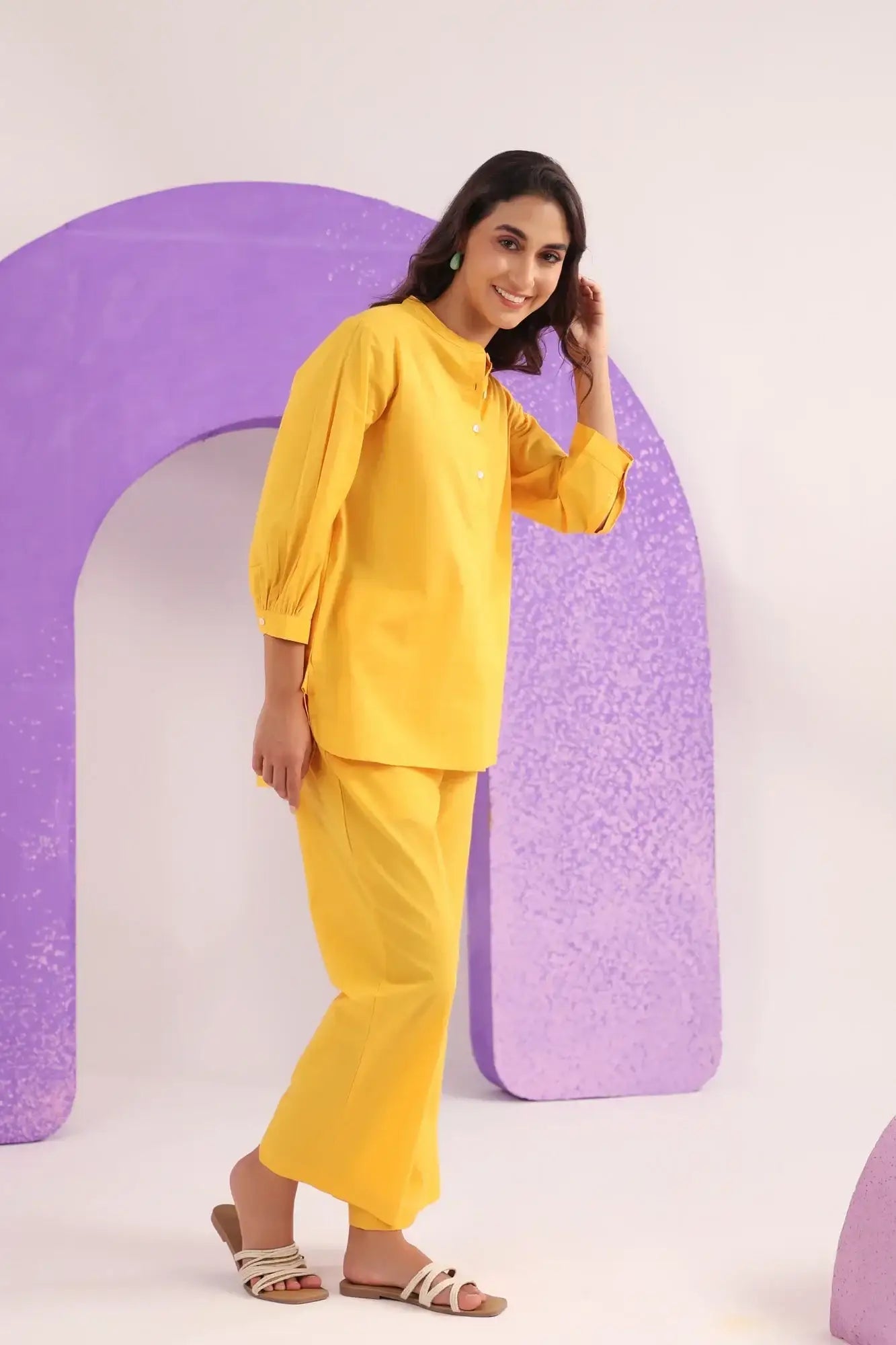 Yellow Mellow Cotton Co-ord Set