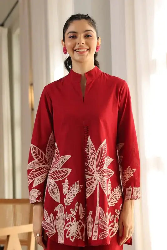 Flame Kissed Florals Cotton Co-ord Set