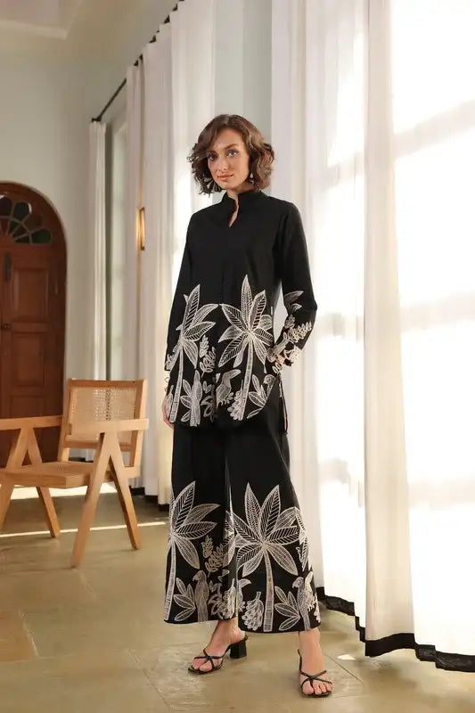 Midnight Aloha Printed Cotton Co-ord Set