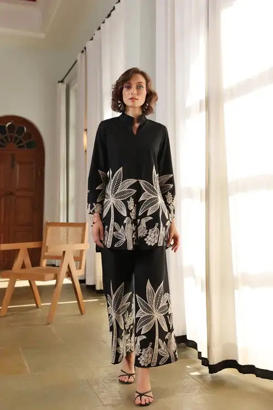 Midnight Aloha Printed Cotton Co-ord Set