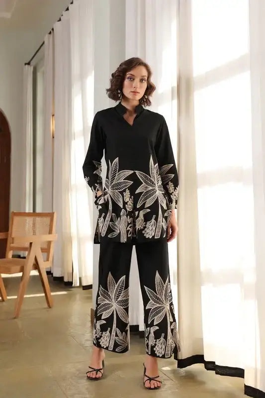 Midnight Aloha Printed Cotton Co-ord Set