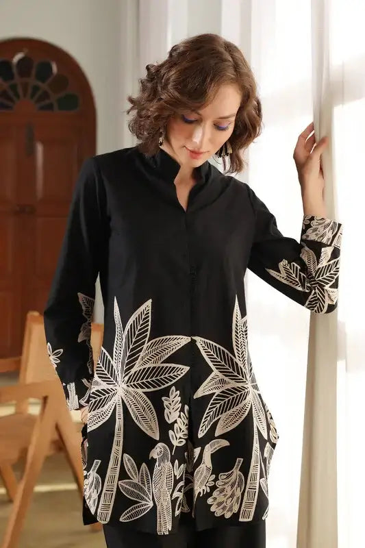 Midnight Aloha Printed Cotton Co-ord Set