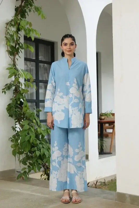 Cloud Light Printed Cotton Co-ord Set