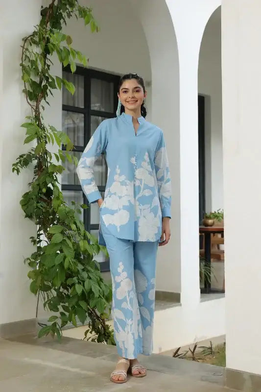 Cloud Light Printed Cotton Co-ord Set