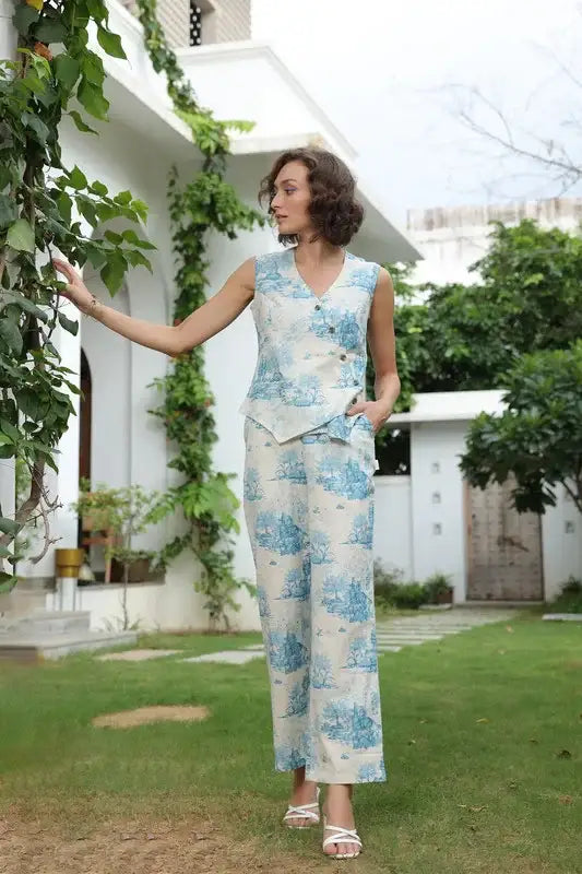 Tranquil Toile Cotton Flex Co-ord Set