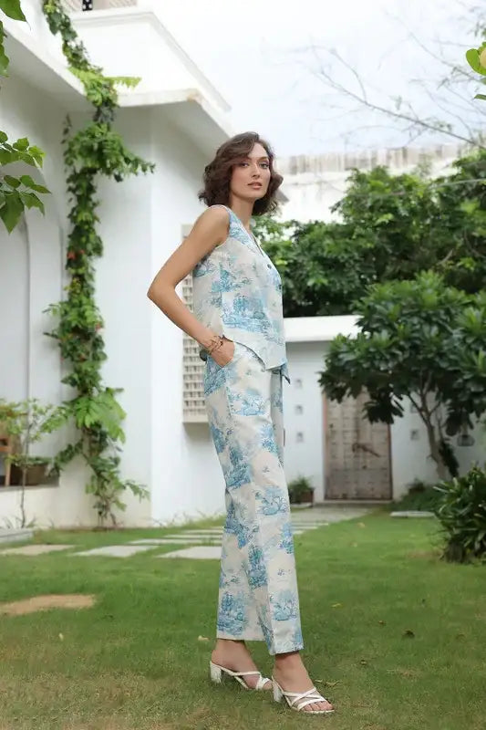 Tranquil Toile Cotton Flex Co-ord Set