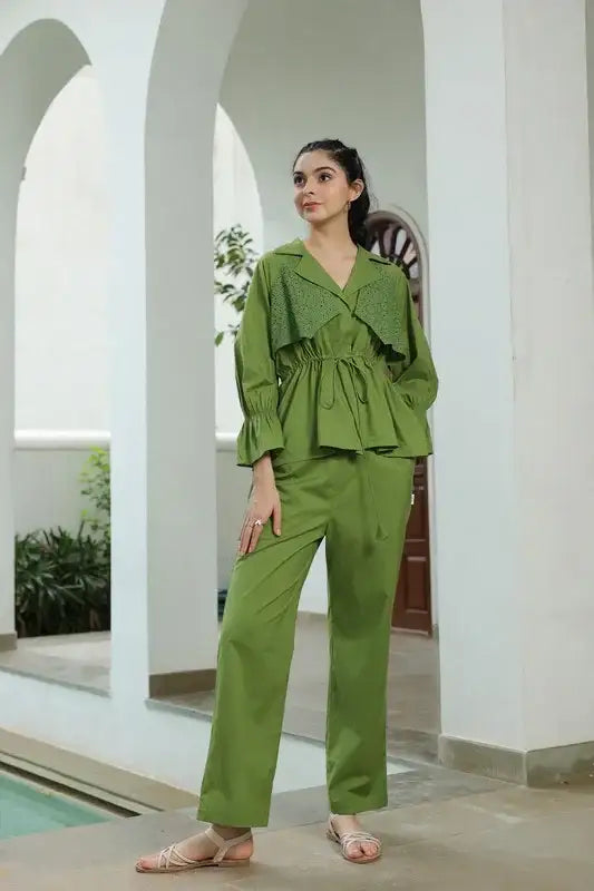 Chic Moss Cotton Co-ord Set