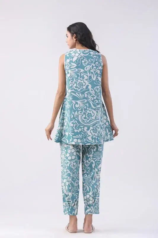 Summer Sky Cotton Co-ord Set