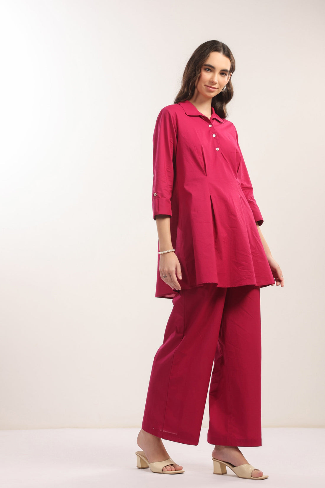 Fuchsia Flame Cotton Co-ord Set