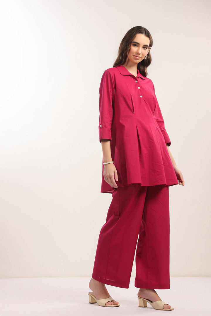 Fuchsia Flame Cotton Co-ord Set