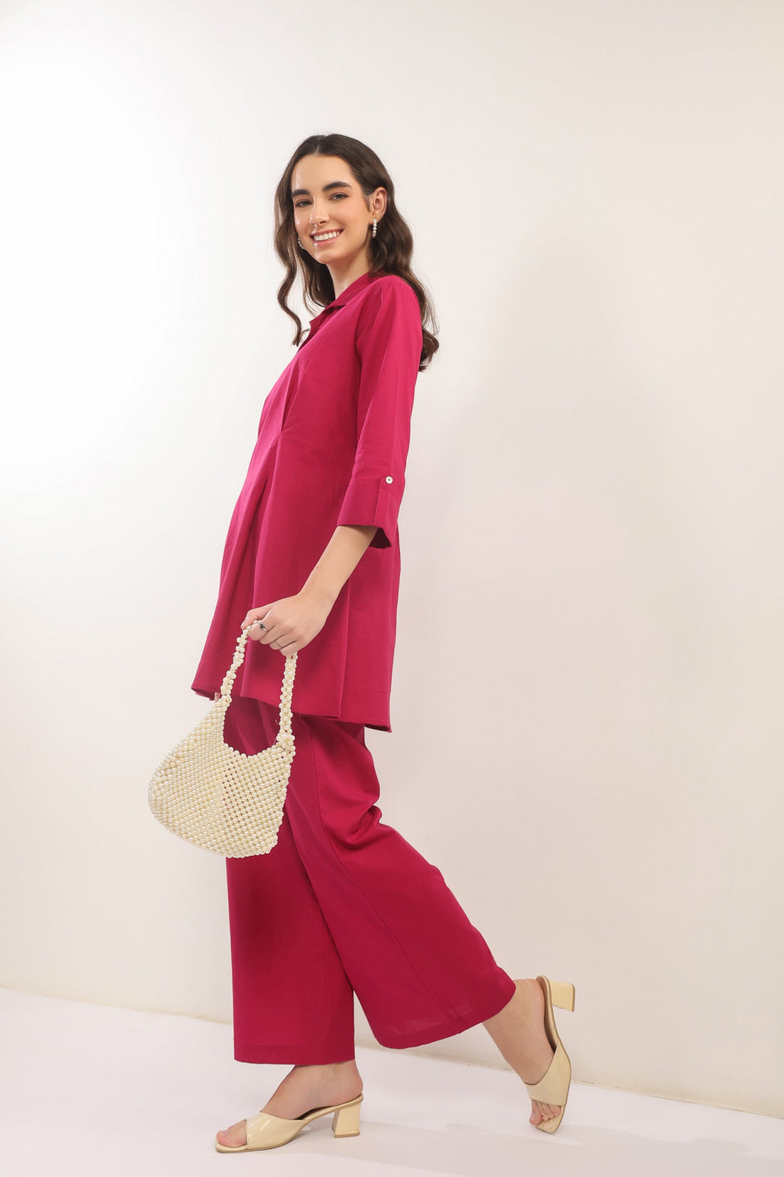 Fuchsia Flame Cotton Co-ord Set