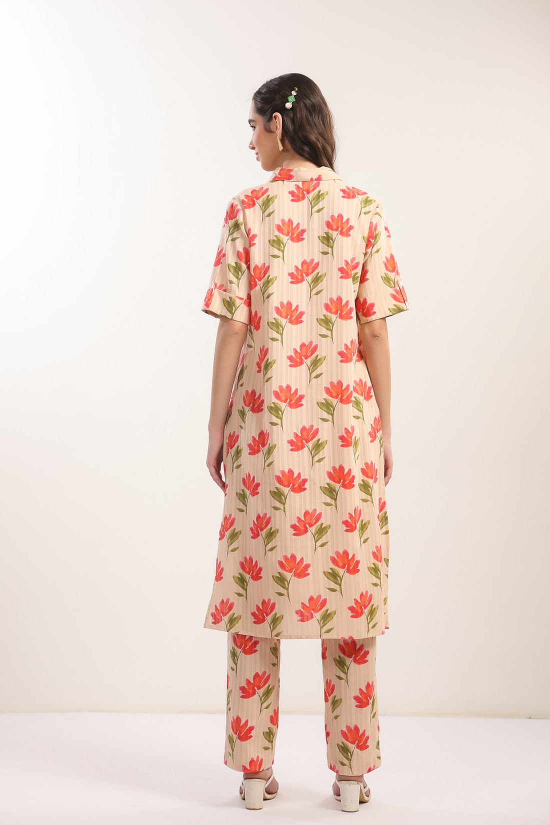 Apricot Petals Cotton Co-ord Set