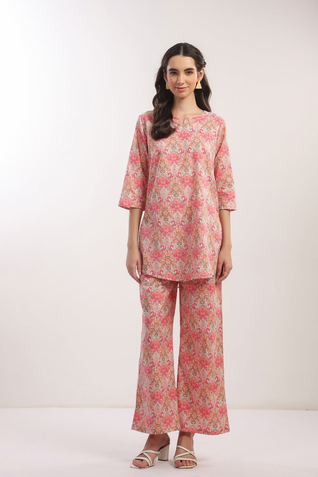 Rose Drift Multicolour Cotton Co-ord Set