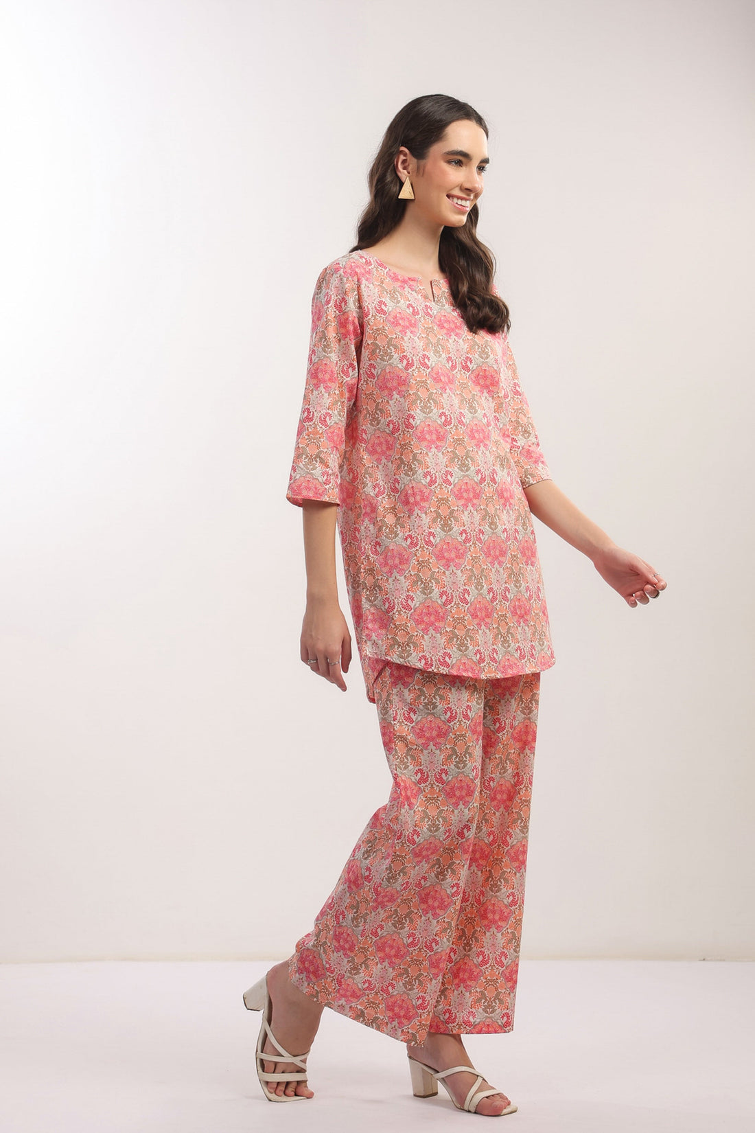 Rose Drift Multicolour Cotton Co-ord Set
