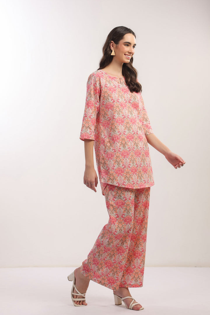Rose Drift Multicolour Cotton Co-ord Set