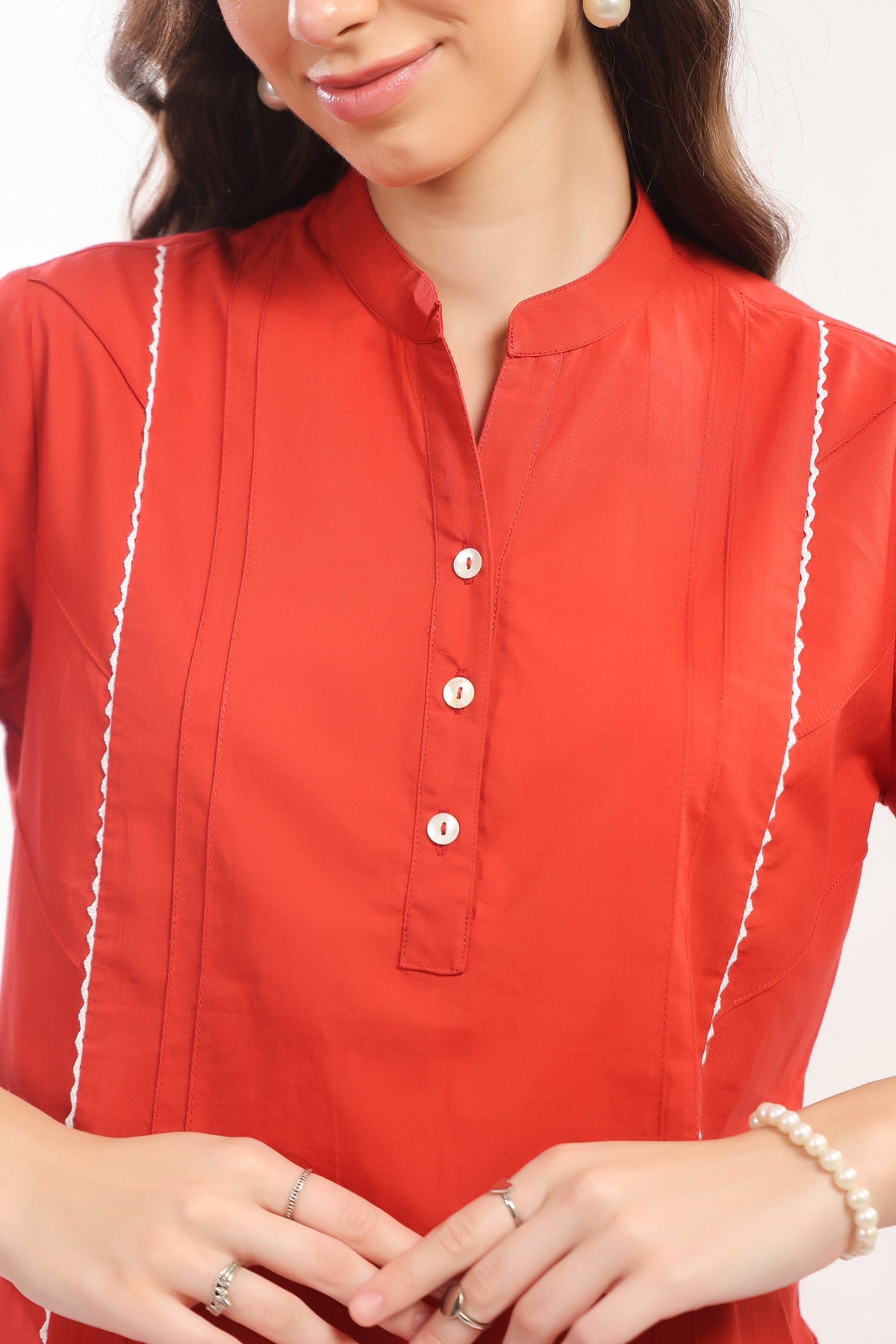 Rust Minimalist Cotton Co-ord Set