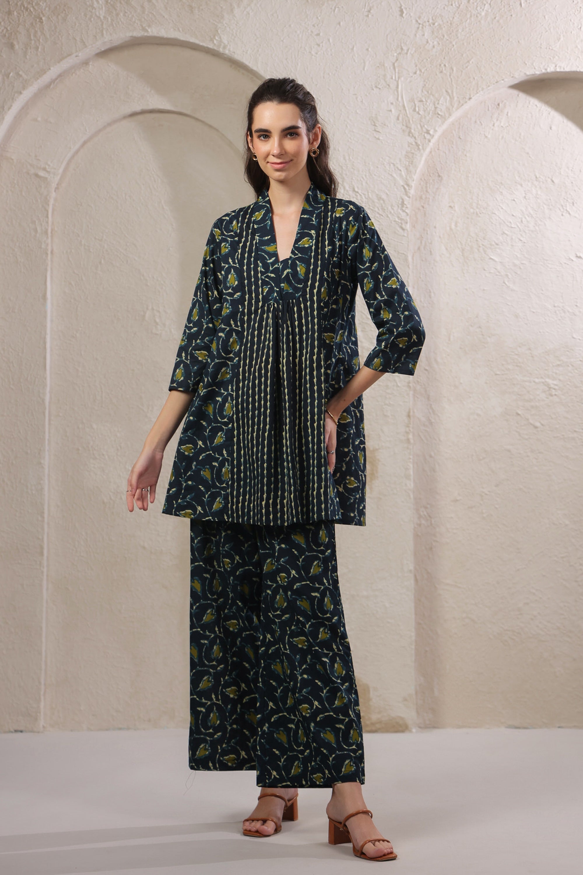 Tropical Dusk Printed Cotton Co-ord Set