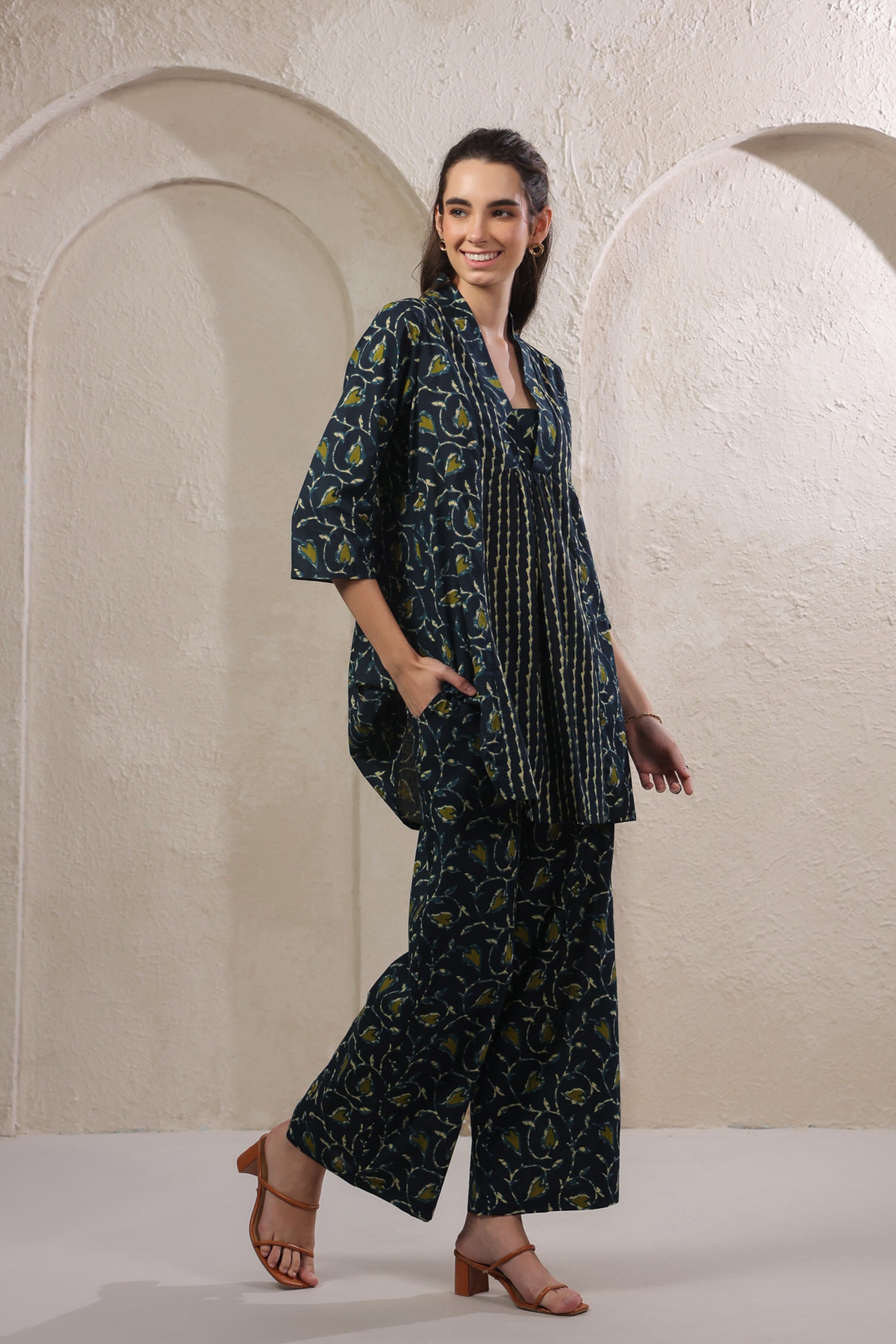 Tropical Dusk Printed Cotton Co-ord Set