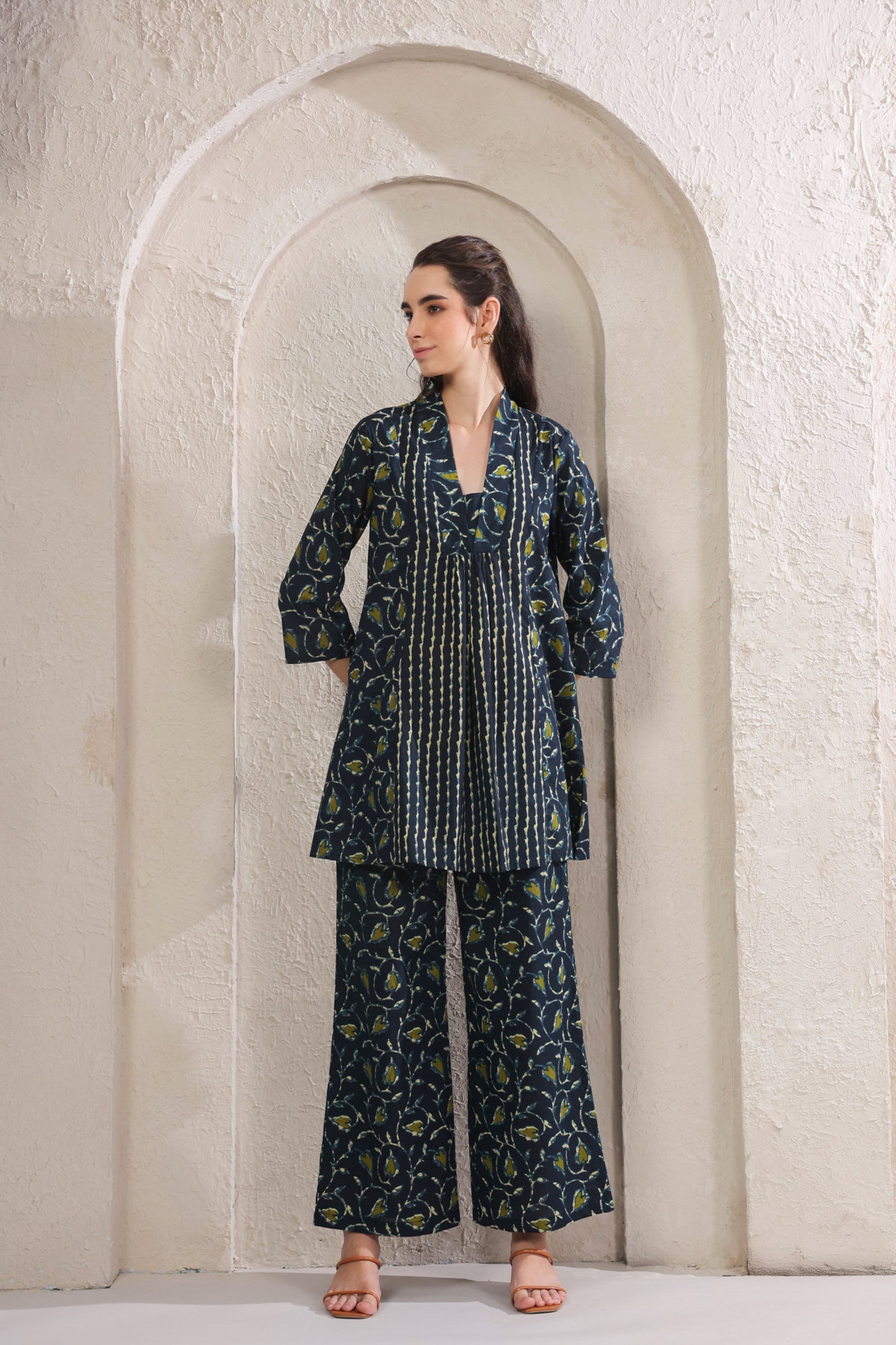 Tropical Dusk Printed Cotton Co-ord Set