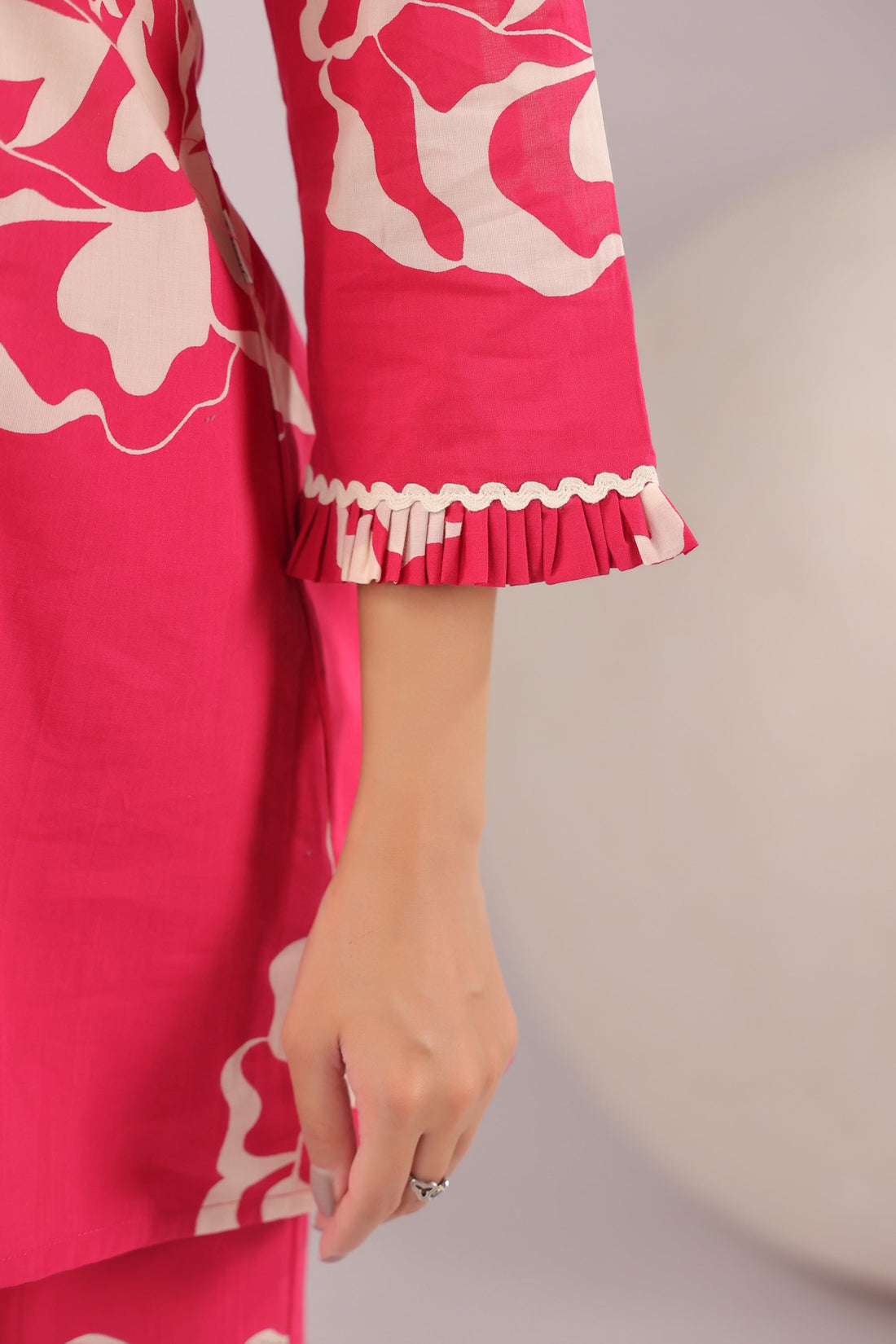 Fuchsia Bloom Printed Cotton Co-ord Set