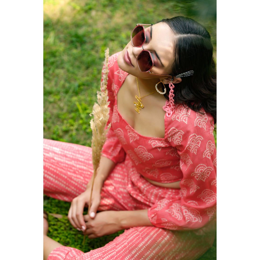 Sunset on Peach Cotton Co-ord Set