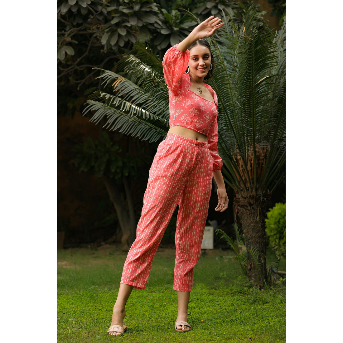 Sunset on Peach Cotton Co-ord Set