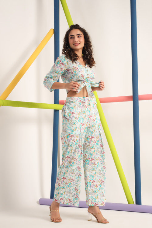 Fleur Off white Cotton Co-ord Set