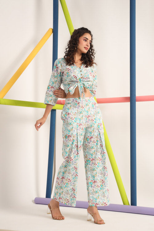 Fleur Off white Cotton Co-ord Set