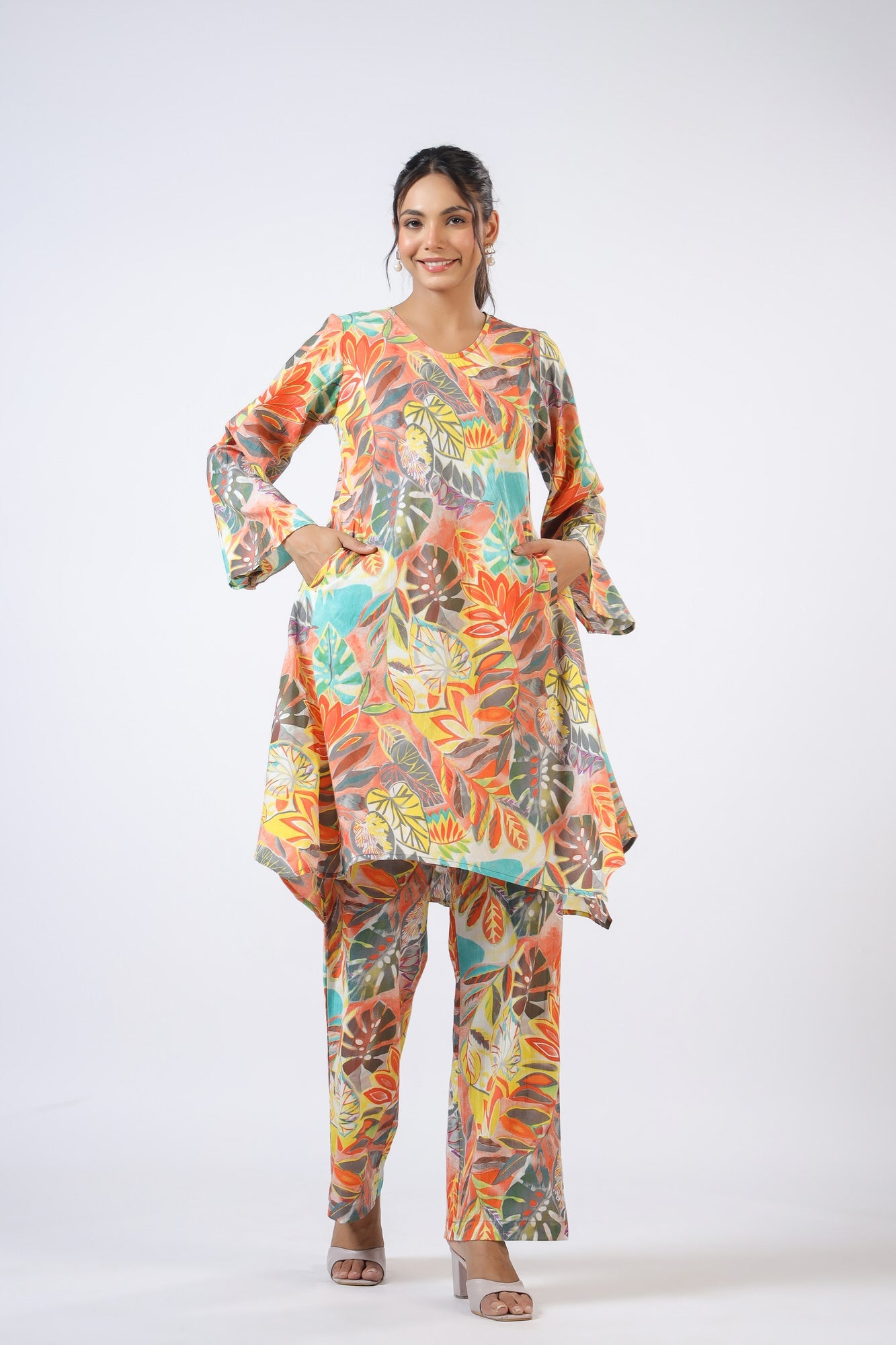 Lush Leaves Cotton Co-ord Set