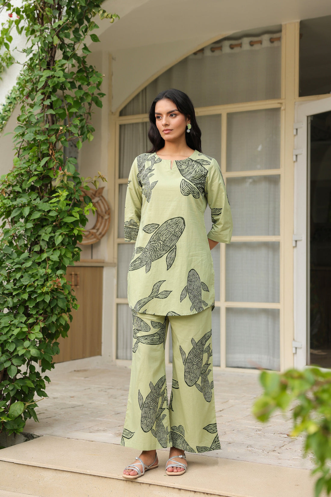 Serene Pastel Green Cotton Co-ord Set