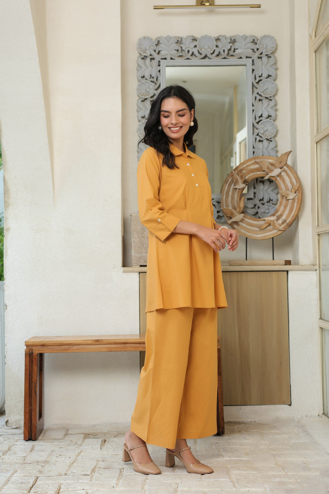 Golden Dusk Cotton Co-ord Set