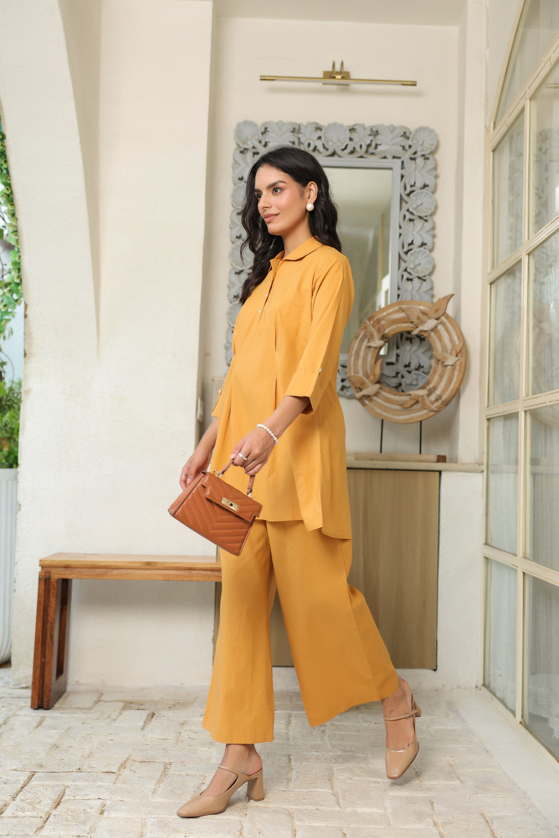 Golden Dusk Cotton Co-ord Set