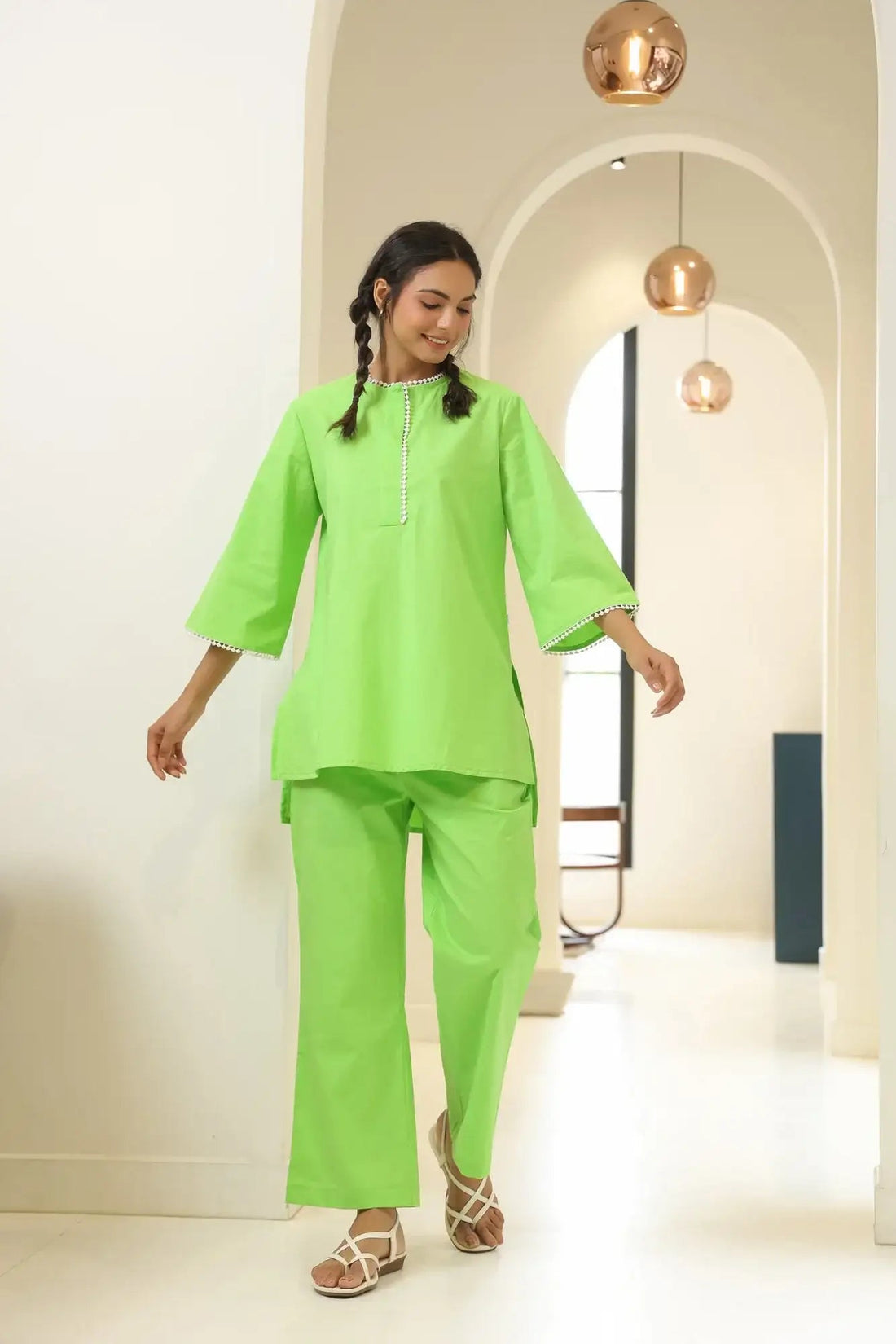 Mint Green Cotton Co-ord Set