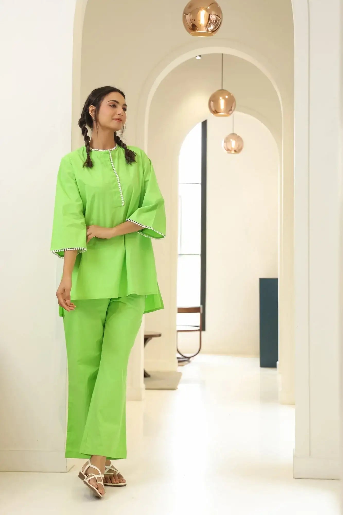 Mint Green Cotton Co-ord Set