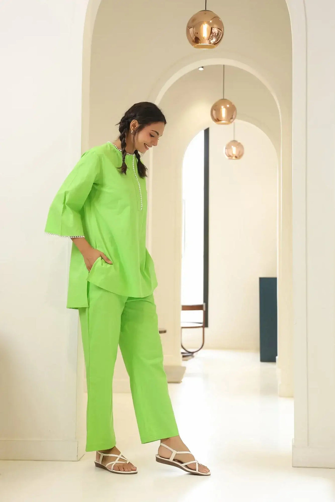 Mint Green Cotton Co-ord Set