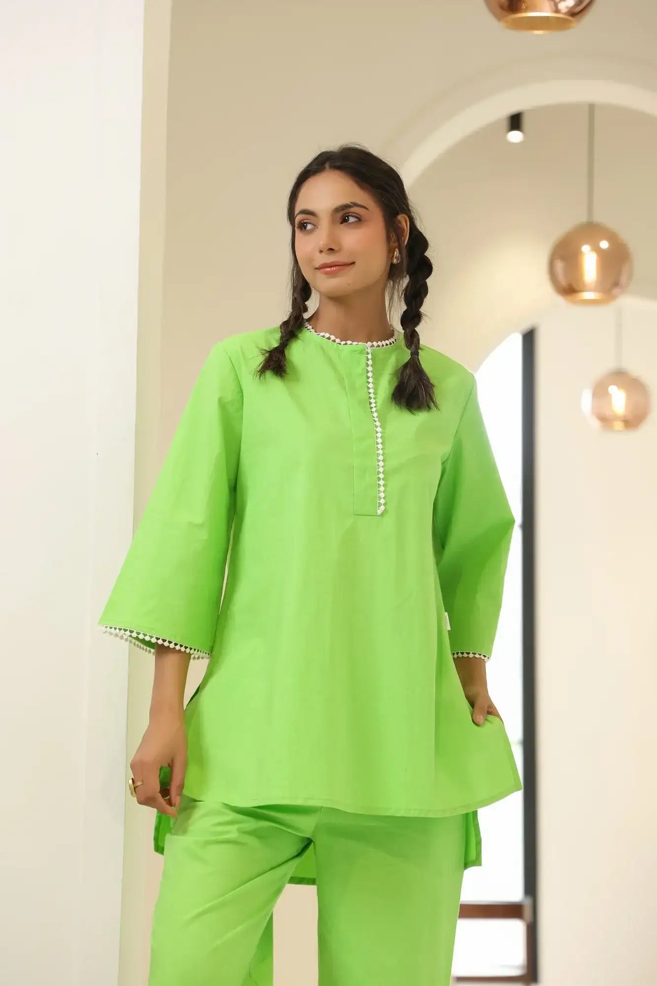 Mint Green Cotton Co-ord Set