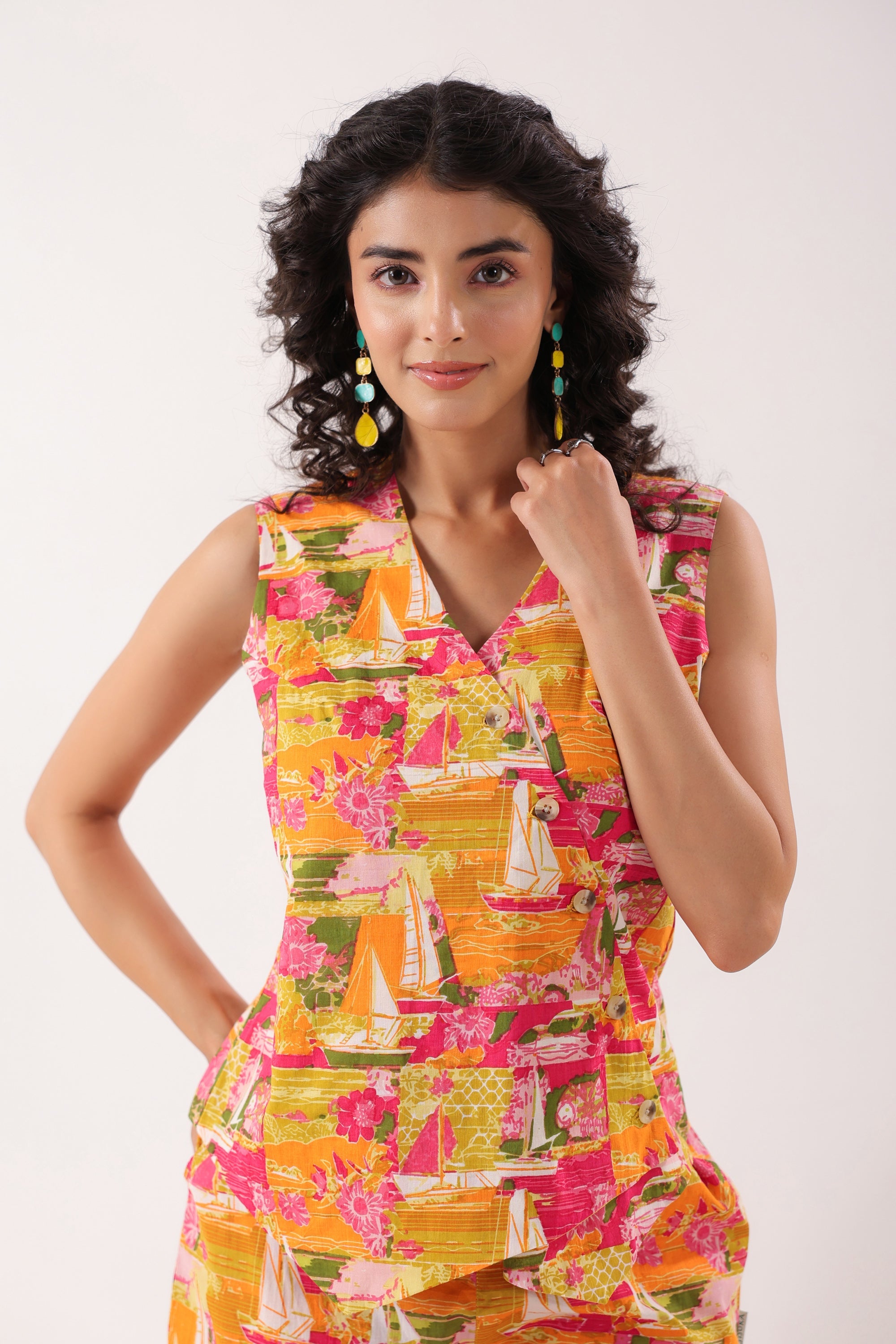 Sunburst Symphony Multi Cotton Co-ord Set