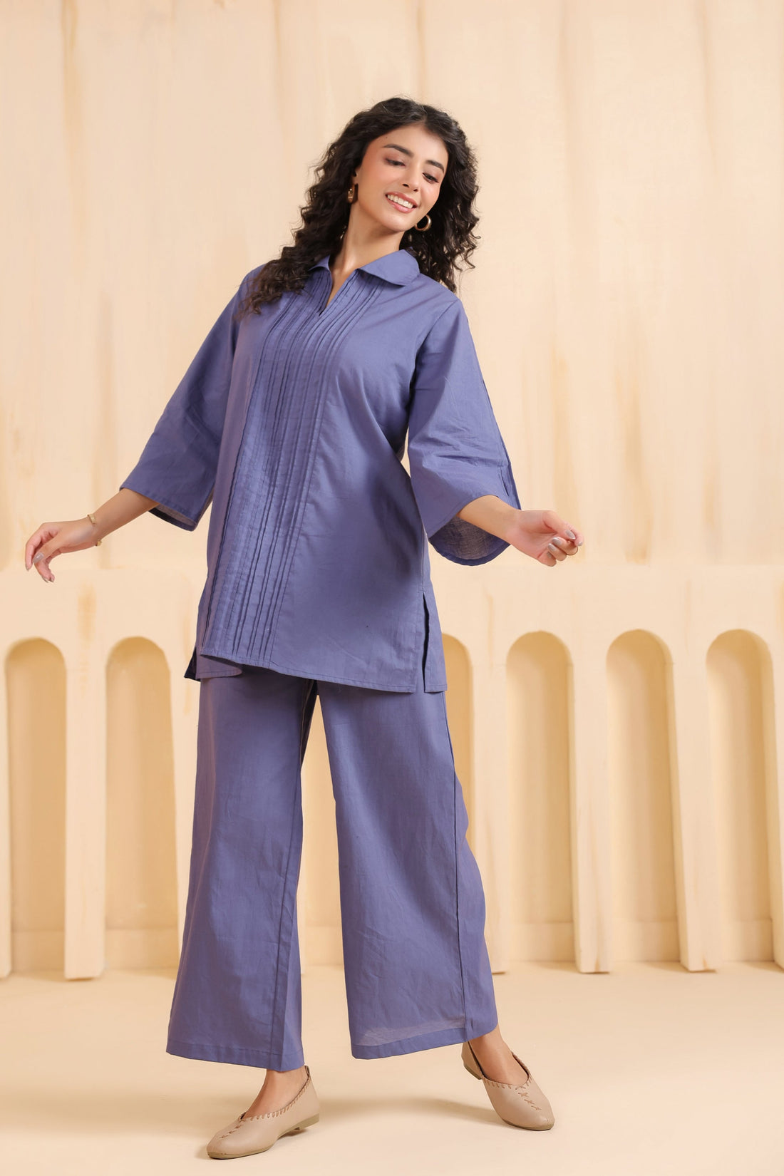 Periwinkle Ease Cotton Co-ord Set