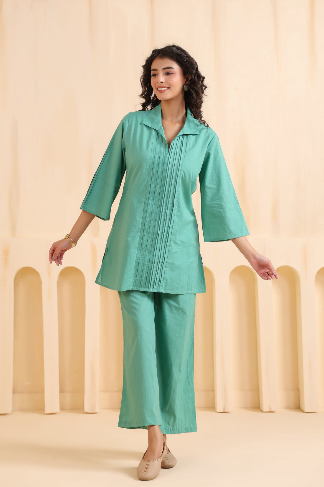 Seafoam Ease Cotton Co-ord Set