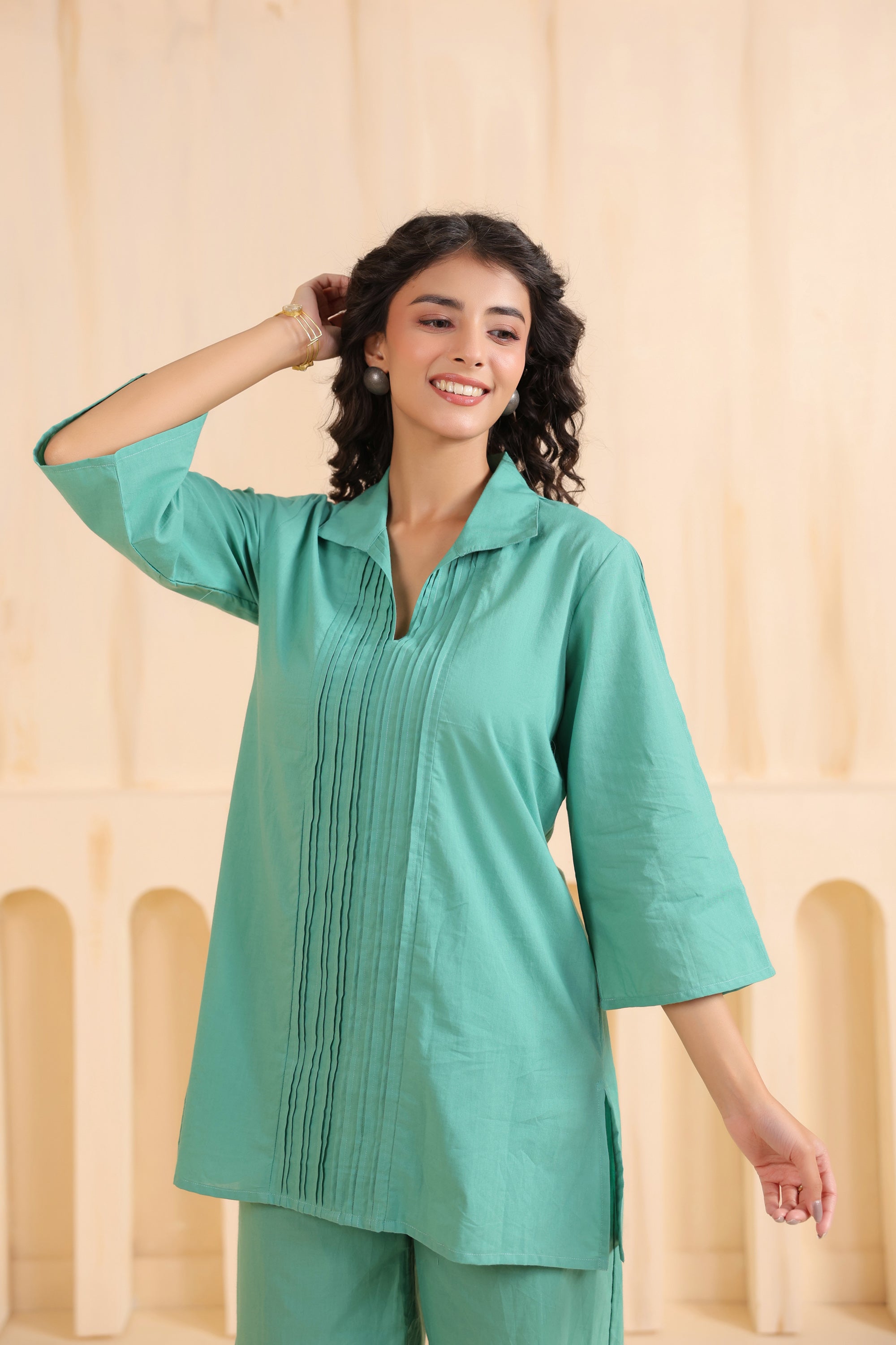 Seafoam Ease Cotton Co-ord Set