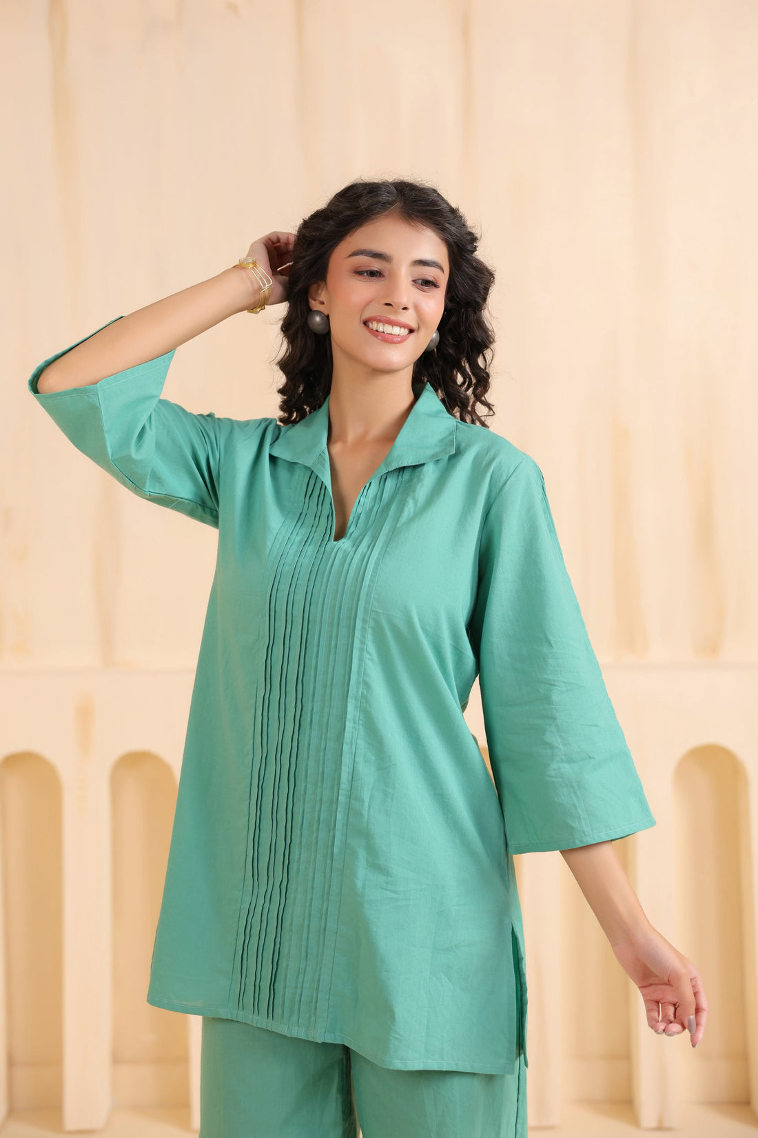 Seafoam Ease Cotton Co-ord Set