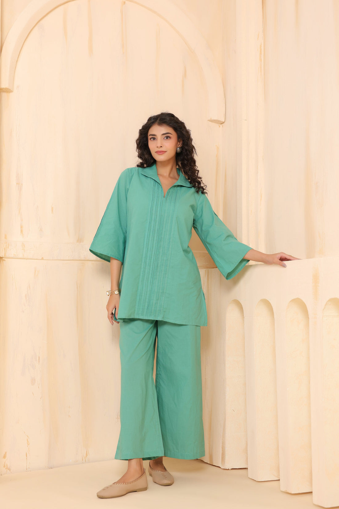 Seafoam Ease Cotton Co-ord Set