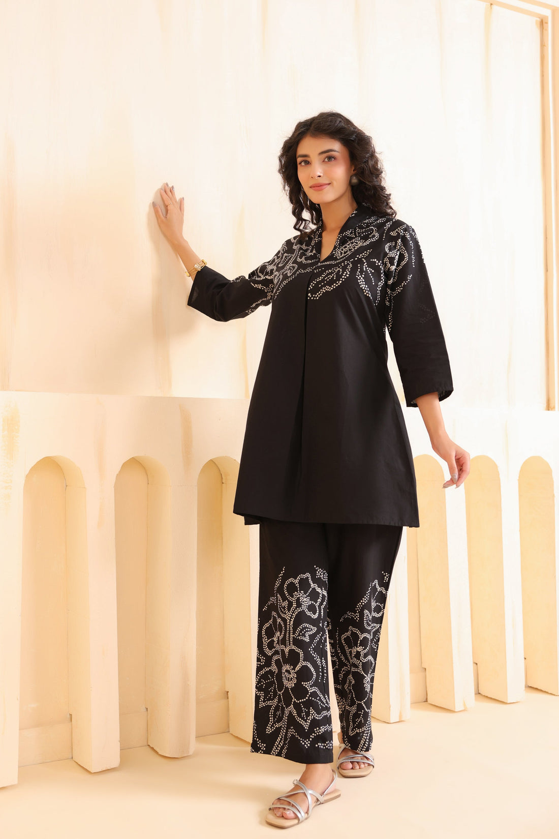 Noir Cotton Floral Printed Co-ord Set