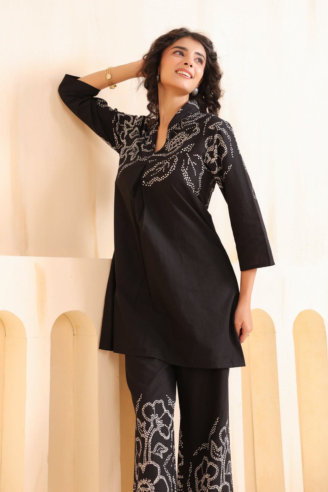 Noir Cotton Floral Printed Co-ord Set